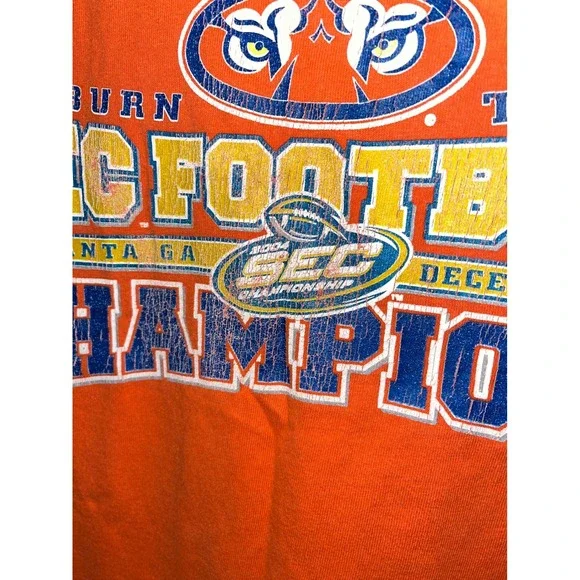 Auburn Tigers SEC‎ Football Champions 2004 Orange T Shirt Size L - Picture 3 of 6